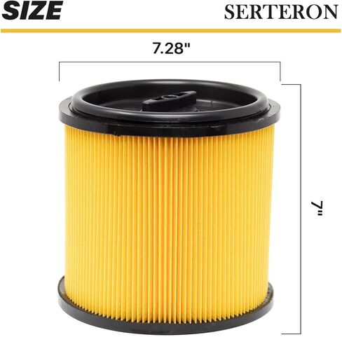 VCFS Replacement Standard Vacmaster Filters Compatible with Vacmaster and most Shop Vac/Hart 5 to 20 Gallon Wet/Dry Vacuums, Standard 2 pack Filters in Kuwait