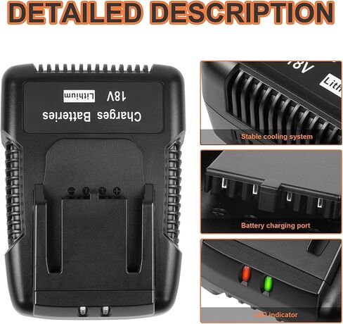 TREE.NB 18V R86092 Fast Charger Lithium Battery Charger Compatible with Ridgid 18V Charger for R86091 R840087 R840083, R840085 R840086 AC840089 AC840085 AC840086 Battery in Saudi Arabia