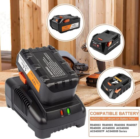 TREE.NB 18V R86092 Fast Charger Lithium Battery Charger Compatible with Ridgid 18V Charger for R86091 R840087 R840083, R840085 R840086 AC840089 AC840085 AC840086 Battery in Saudi Arabia