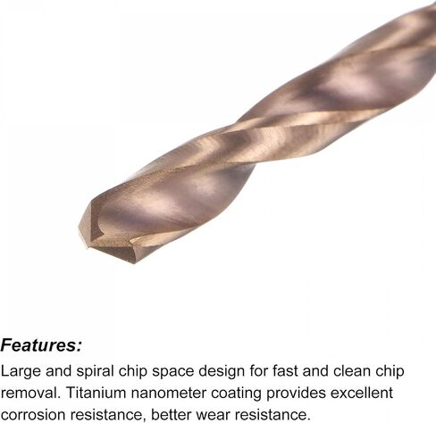 مثقاب تويست من uxcell، مثقاب جوبر 3 مم، مطلي بالتيتانيوم النانوي K35، ساق مستقيمة من كربيد التنجستن بطول 60 مم للحفر من سبائك الفولاذ المقاوم للصدأ in Kuwait