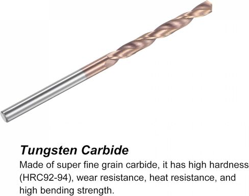 مثقاب تويست من uxcell، مثقاب جوبر 3 مم، مطلي بالتيتانيوم النانوي K35، ساق مستقيمة من كربيد التنجستن بطول 60 مم للحفر من سبائك الفولاذ المقاوم للصدأ in Kuwait