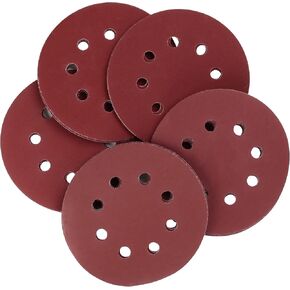 100 قطعة من أقراص الصنفرة مقاس 5 بوصات 600 800 1000 1500 2000 قرص سنفرة بحلقة 8 فتحات للتركيب بواسطة خطاف وحلقة لصنفرة الصنفرة المدارية (SD003) in Kuwait