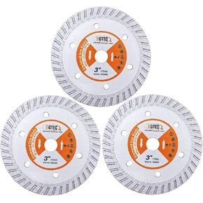 TCT Carbide Wood Saw Blade-BGTEC Wood Cutting Dics, 3pcs 3"/75mm 24T with 10mm Arbor for Angle Grinder to Cutting Wood Plastic. in Kuwait