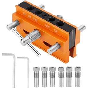 خطاف تعليق ذاتي مركز من كي كويت، مزود بدليل التنقيط الاحترافي مع 6 بطانات، عرض قابل للتعديل، مجموعة أدوات تعليق خشبية in Kuwait