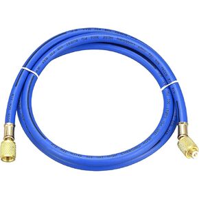 خرطوم شحن المبردات uxcell، 1/4 خيط SAE بطول 4.92 قدم بطول 600 رطل لكل بوصة مربعة، خراطيم HVAC، لصيانة تبريد مكيف الهواء المنزلي، أزرق