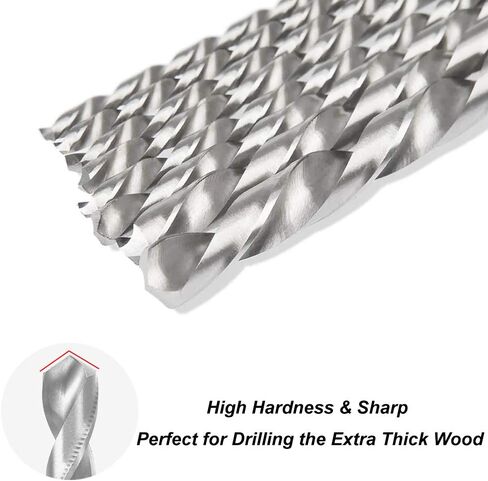 Saipe 8pcs 200mm Twist Drill Bit Set Extra Long HSS Twist Bits Round Straight Shank Tool Sets Wood Working Tool for Wood Plastic and Aluminum (4-10mm) in Saudi Arabia