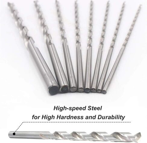 Saipe 8pcs 200mm Twist Drill Bit Set Extra Long HSS Twist Bits Round Straight Shank Tool Sets Wood Working Tool for Wood Plastic and Aluminum (4-10mm) in Saudi Arabia