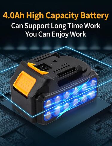 Cordless Impact Wrench,420 Ft-lb High Torque 3200 RPM,with a 21V 4.0Ah Li-Ion Battery, Fast Charger,6 Sockets, Suitable for family cars (Renewed) in Saudi Arabia