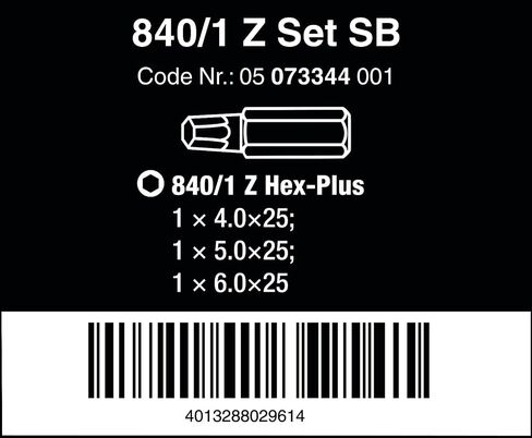 WERA 05073342001 840/1 Z Sets SB, 3 Pieces in Saudi Arabia