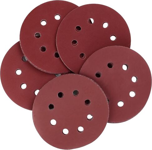 100 قطعة من أقراص الصنفرة مقاس 5 بوصات 600 800 1000 1500 2000 قرص سنفرة بحلقة 8 فتحات للتركيب بواسطة خطاف وحلقة لصنفرة الصنفرة المدارية (SD003) in Kuwait