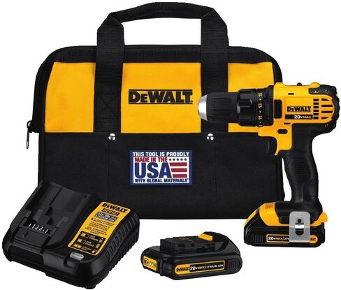 DEWALT DCD780C2 20-Volt Max Li-Ion Compact 1.5 Ah Drill/Contractor bag with DEWALT DWST08201 Tough System Case, Small in Saudi Arabia