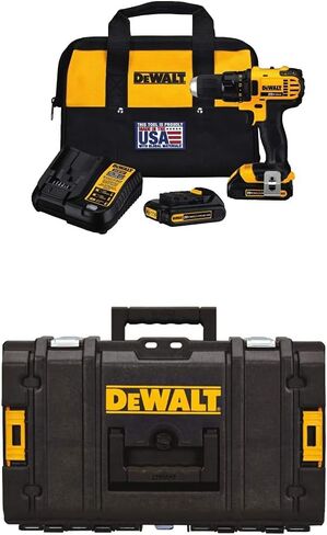 DEWALT DCD780C2 20-Volt Max Li-Ion Compact 1.5 Ah Drill/Contractor bag with DEWALT DWST08201 Tough System Case, Small in Saudi Arabia