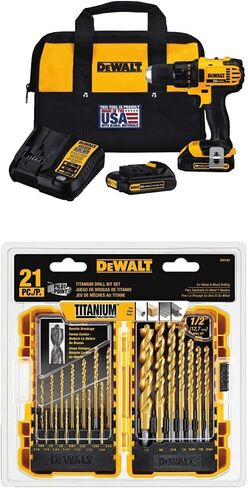 DEWALT DCD780C2 20-Volt Max Li-Ion Compact 1.5 Ah Drill/Contractor bag with DEWALT DWST08201 Tough System Case, Small in Saudi Arabia
