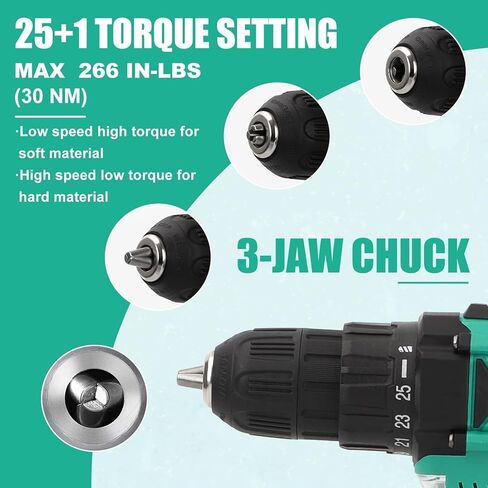 كومو وير مثقاب لاسلكي 20 فولت، مجموعة مثقاب كهربائي مع بطارية واحدة وشاحن in Kuwait