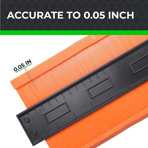 مجموعة أدوات قياس محيط الجسم من تولزيلا - قفل 25.4 سم، مثالية لأعمال النجارة والأرضيات والبلاط والخربشات والنجارة والمشروعات اليدوية المتنوعة in Kuwait