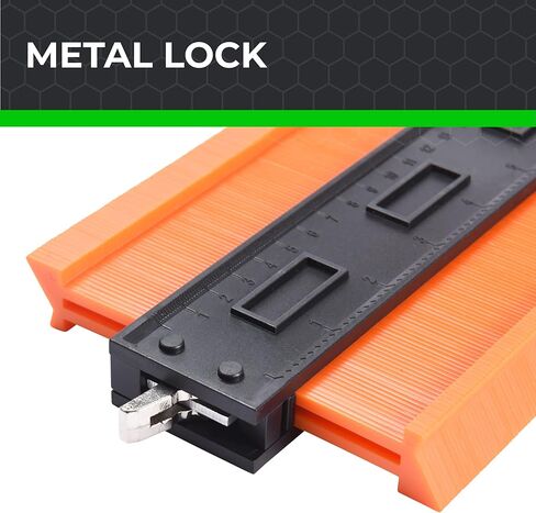 مجموعة أدوات قياس محيط الجسم من تولزيلا - قفل 25.4 سم، مثالية لأعمال النجارة والأرضيات والبلاط والخربشات والنجارة والمشروعات اليدوية المتنوعة in Kuwait