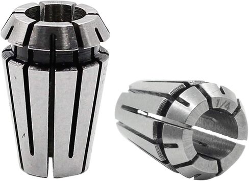 توهيا حلقة زنبركية ER11 مقاس 1/4 انش، ظرف حلقة ER11 عالي الدقة لالة النقش سي ان سي واداة مخرطة الطحن - عبوة من قطعتين in Kuwait