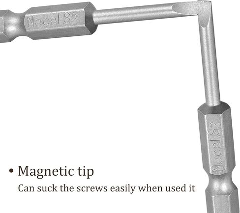 Kozelo 5pcs Slotted Screwdriver Bit - [2 Inch x H1/4 x SL3] Hex Shank Magnetic Flat Batch Head for Pneumatic or Power Tool Use, S2 Steel in Saudi Arabia