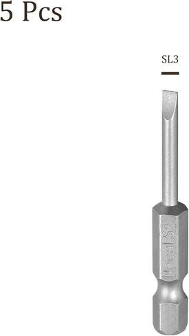 Kozelo 5pcs Slotted Screwdriver Bit - [2 Inch x H1/4 x SL3] Hex Shank Magnetic Flat Batch Head for Pneumatic or Power Tool Use, S2 Steel in Saudi Arabia
