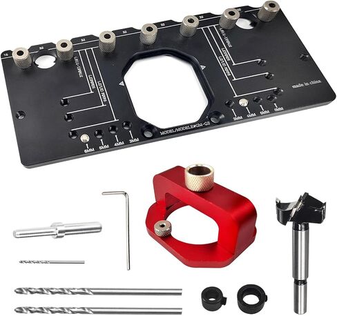 مفصلات خزانة الباب المخفية، 35 مم من سبائك الألومنيوم بمفصلات نقر، محدد موقع دليل حفر ثقب النجارة لتركيب الخزانة والباب in Kuwait