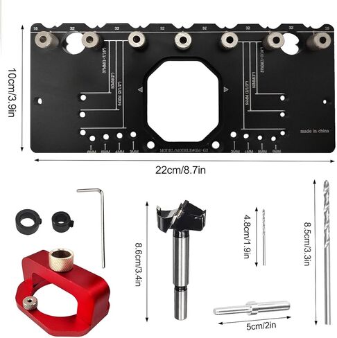 مفصلات خزانة الباب المخفية، 35 مم من سبائك الألومنيوم بمفصلات نقر، محدد موقع دليل حفر ثقب النجارة لتركيب الخزانة والباب in Kuwait