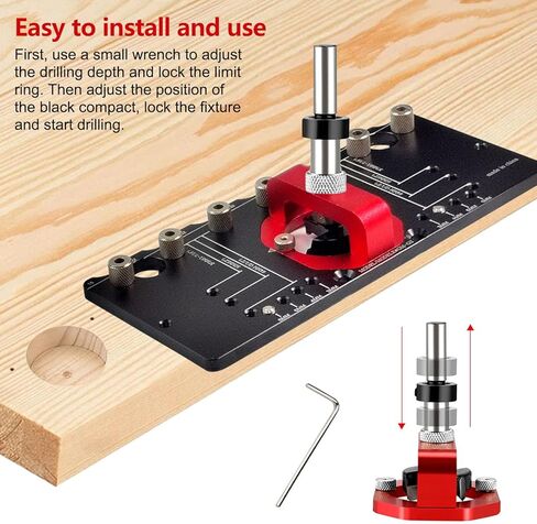 مفصلات خزانة الباب المخفية، 35 مم من سبائك الألومنيوم بمفصلات نقر، محدد موقع دليل حفر ثقب النجارة لتركيب الخزانة والباب in Kuwait