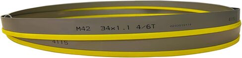 M42 Bi-Metal Band Saw Blade, 162" Length, 1.34" Width, 0.043" Thick Regular Tooth, Raker Set, Positive Rake, 4-6 TPI in Kuwait