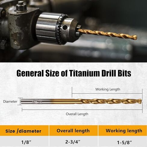 مجموعة رؤوس مثقاب كوبالت مكونة من 15 قطعة من Mulwark M35 - مجموعة رؤوس مثقاب معدنية مطلية بنيتريد التيتانيوم للصلب الصلب أو البلاستيك أو الخشب (3/16 - بوصة) in Kuwait