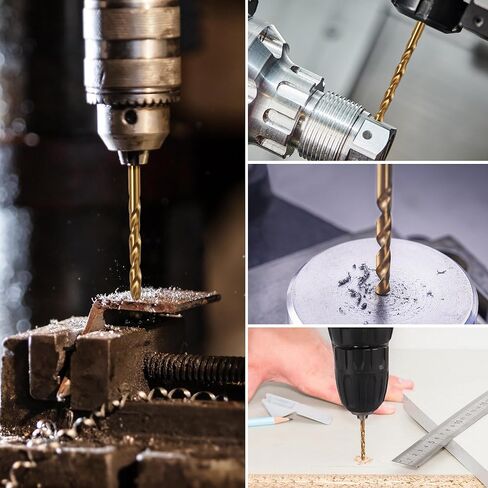 مجموعة رؤوس مثقاب كوبالت مكونة من 15 قطعة من Mulwark M35 - مجموعة رؤوس مثقاب معدنية مطلية بنيتريد التيتانيوم للصلب الصلب أو البلاستيك أو الخشب (3/16 - بوصة) in Kuwait