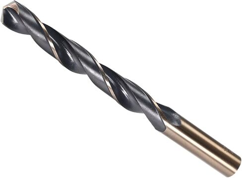Twist Drill Bits, 12mm Cutting Edge, Titanium & Nitride Coated High Speed Steel 4341 Round Shank - (Applications: for Stainless Steel Drilling Machine), 1-Piece in Saudi Arabia