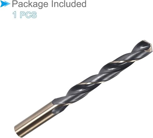 Twist Drill Bits, 12mm Cutting Edge, Titanium & Nitride Coated High Speed Steel 4341 Round Shank - (Applications: for Stainless Steel Drilling Machine), 1-Piece in Saudi Arabia