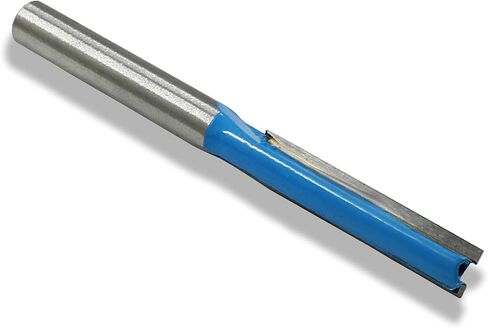LDEXIN 2 Pcs Straight Cut Router Bit 1/4" Dia. 2-Flute Straight Router Bit Carbide Tipped Router Bit, 1/4 Inch Shank, Blue in Saudi Arabia