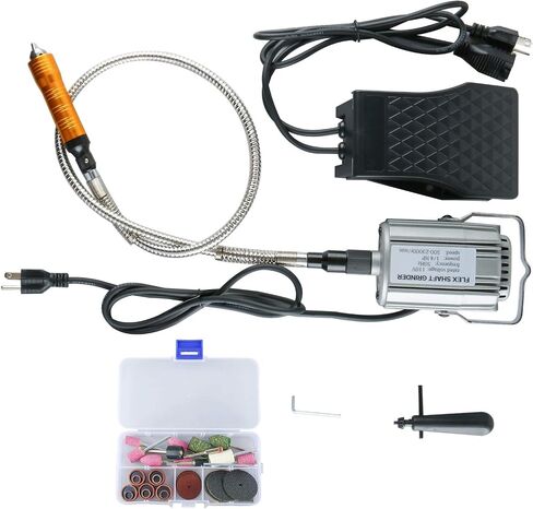 1/4" HP Flex Shaft Grinder, Multi-function 780W Flex Shaft Rotary Tool 23000 RPM Repair Kit with Foot Pedal Control (780W) in Saudi Arabia