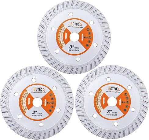 TCT Carbide Wood Saw Blade-BGTEC Wood Cutting Dics, 3pcs 3"/75mm 24T with 10mm Arbor for Angle Grinder to Cutting Wood Plastic. in Kuwait
