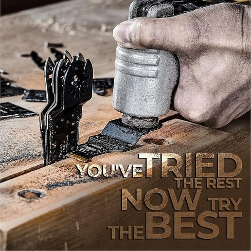toolant Carbide Oscillating Saw Blades with Industrial AlTiN Coating, Multitool Blades for Hardened Metal, Rebar, Bolt, Nail, Hard Material and Other General Purpose, Quick Release Design with Storage Case, 6pcs in Saudi Arabia