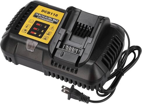 شاحن DCB118 لديوالت 20 فولت/60 فولت ماكس بطارية شاحن سريع بديل لمحطة ديوالت DCB118 DCB105 DCB015 DCB112 متوافق مع ديوالت DCB205 DCB206 DCB606 DCB609 DCB204 DCB612 DCB201 in Kuwait