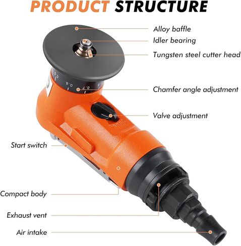 الة شطب هوائية صغيرة محمولة باليد تعمل بالهواء المضغوط 1/4 انش 45 درجة in Kuwait