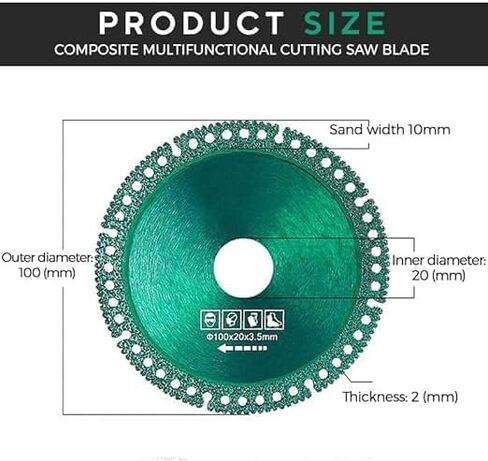 (3 قطع) قرص غير قابل للتدمير لشفرة منشار القطع المركبة متعددة الوظائف، شفرة منشار دائري ماسية رفيعة جدًا لطاحونة الزوايا in Kuwait