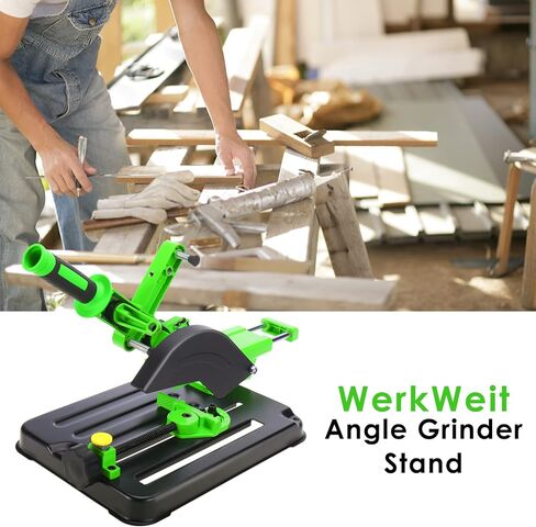 WerkWeit Angle Grinder Stand Universal Fixed Angle Grinder Holder 45 Degree Clamp Angle Grinder Bracket with Slide Handle Adjustable Grinder Holder for 100-125 Angle Grinder Support in Kuwait