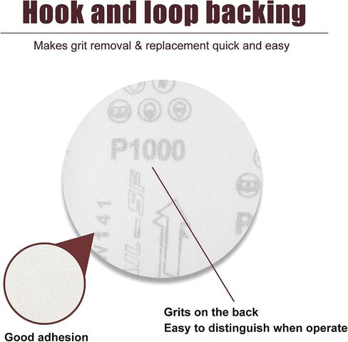 SPEEDWOX 50PCS 4" 60 Grit Sanding Discs, Hook and Loop for Rotary Tools | No Hole Sanding Discs for Drill Grinder Rotary Tools, Wood Metal Paint Sanding in Saudi Arabia