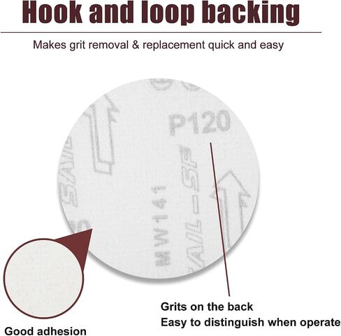 SPEEDWOX 50PCS 4" 60 Grit Sanding Discs, Hook and Loop for Rotary Tools | No Hole Sanding Discs for Drill Grinder Rotary Tools, Wood Metal Paint Sanding in Saudi Arabia