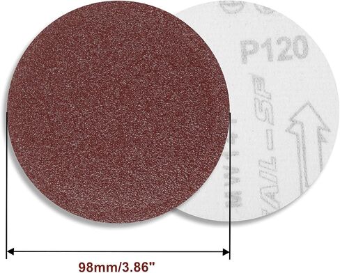 SPEEDWOX 50PCS 4" 60 Grit Sanding Discs, Hook and Loop for Rotary Tools | No Hole Sanding Discs for Drill Grinder Rotary Tools, Wood Metal Paint Sanding in Saudi Arabia