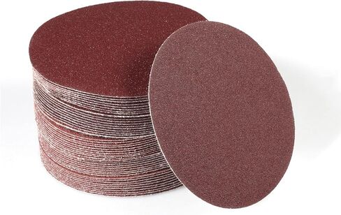 SPEEDWOX 50PCS 4" 60 Grit Sanding Discs, Hook and Loop for Rotary Tools | No Hole Sanding Discs for Drill Grinder Rotary Tools, Wood Metal Paint Sanding in Saudi Arabia