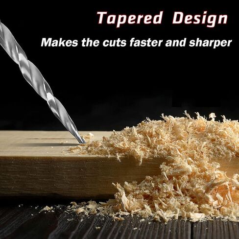 مجموعة رؤوس مثقاب خشبية من OKDIAMOND - رؤوس مثقاب مدببة مع مثقاب سداسي عشري سريع التغيير مقاس 1/4 بوصة للأعمال الخشبية 5 قطع (#4، 6، 8، 10، 12) (5 قطع) in Kuwait