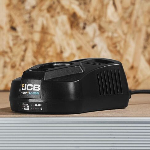JCB Tools - 12 فولت لاسلكي مدمج مثقاب أداة طاقة - 2 × 1.5 أمبير شاحن وبطاريات - لتحسين المنزل ومجموعات الأدوات والحفر والمفك الكهربائي (JCB-12DD-15) in Saudi Arabia