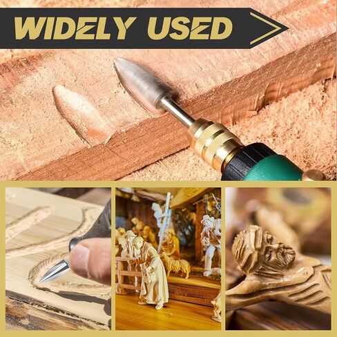 Wood Carving Tools Drill Bits Set, 5 PCS HSS Engraving Drill Accessories Bit Wood Crafts Grinding Woodworking Tool 1/8"Shank for DIY Carving Drilling, Grooving, Rotary Tools in Kuwait