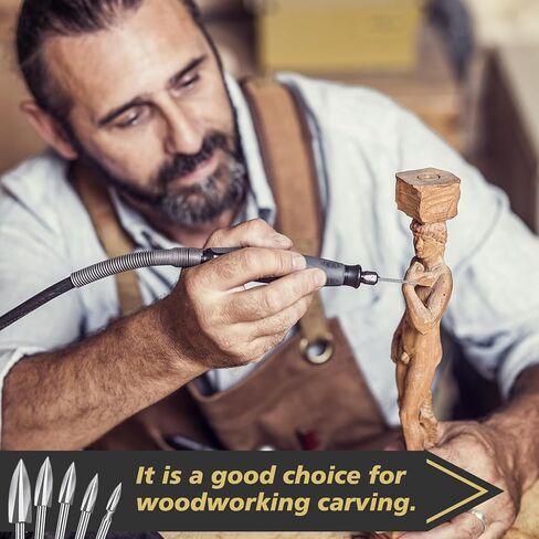 Wood Carving Tools Drill Bits Set, 5 PCS HSS Engraving Drill Accessories Bit Wood Crafts Grinding Woodworking Tool 1/8"Shank for DIY Carving Drilling, Grooving, Rotary Tools in Kuwait