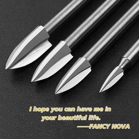 Wood Carving Tools Drill Bits Set, 5 PCS HSS Engraving Drill Accessories Bit Wood Crafts Grinding Woodworking Tool 1/8"Shank for DIY Carving Drilling, Grooving, Rotary Tools in Kuwait