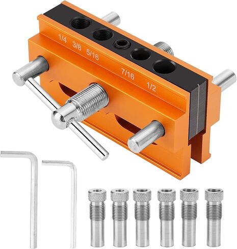 خطاف تعليق ذاتي مركز من كي كويت، مزود بدليل التنقيط الاحترافي مع 6 بطانات، عرض قابل للتعديل، مجموعة أدوات تعليق خشبية in Kuwait