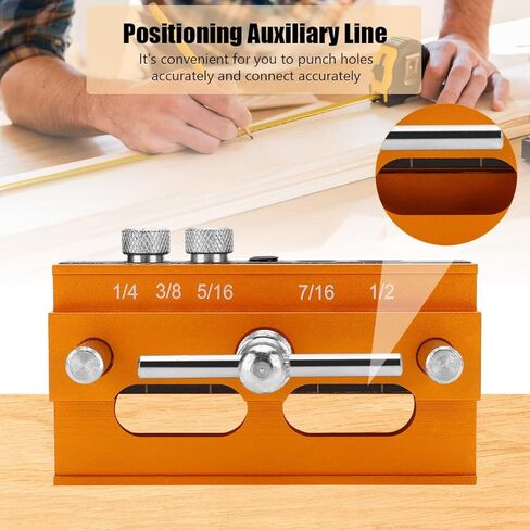 خطاف تعليق ذاتي مركز من كي كويت، مزود بدليل التنقيط الاحترافي مع 6 بطانات، عرض قابل للتعديل، مجموعة أدوات تعليق خشبية in Kuwait